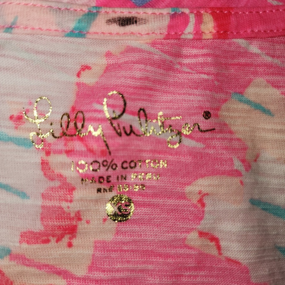Lilly Pulitzer V-Neck Tank Top Size Small Pink Preppy Resortwear Beachy Cruise - Picture 3 of 7